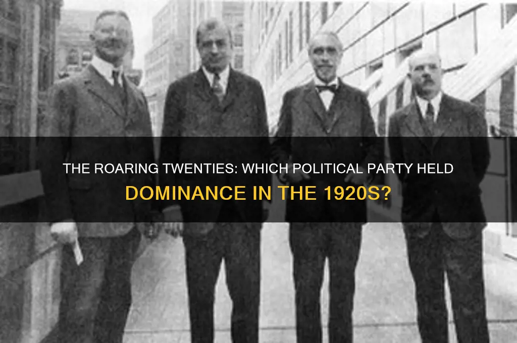 which political party dominated the 1920s