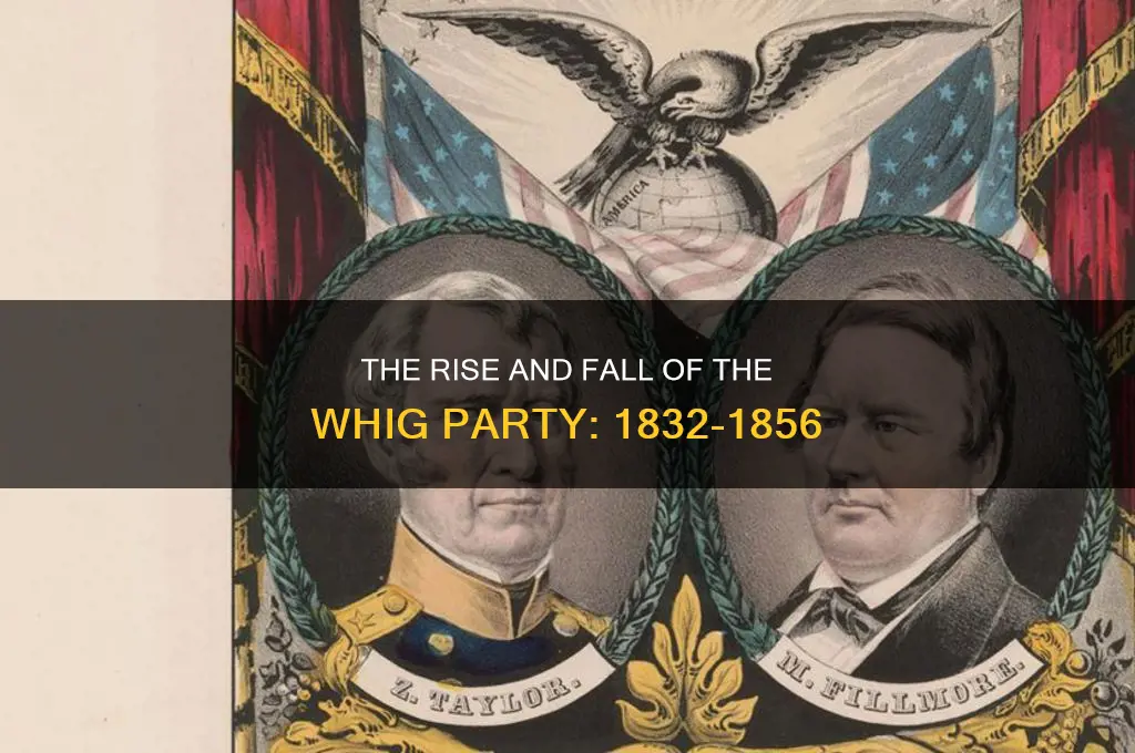 which political party emerged during 1832 and lasted until 1856