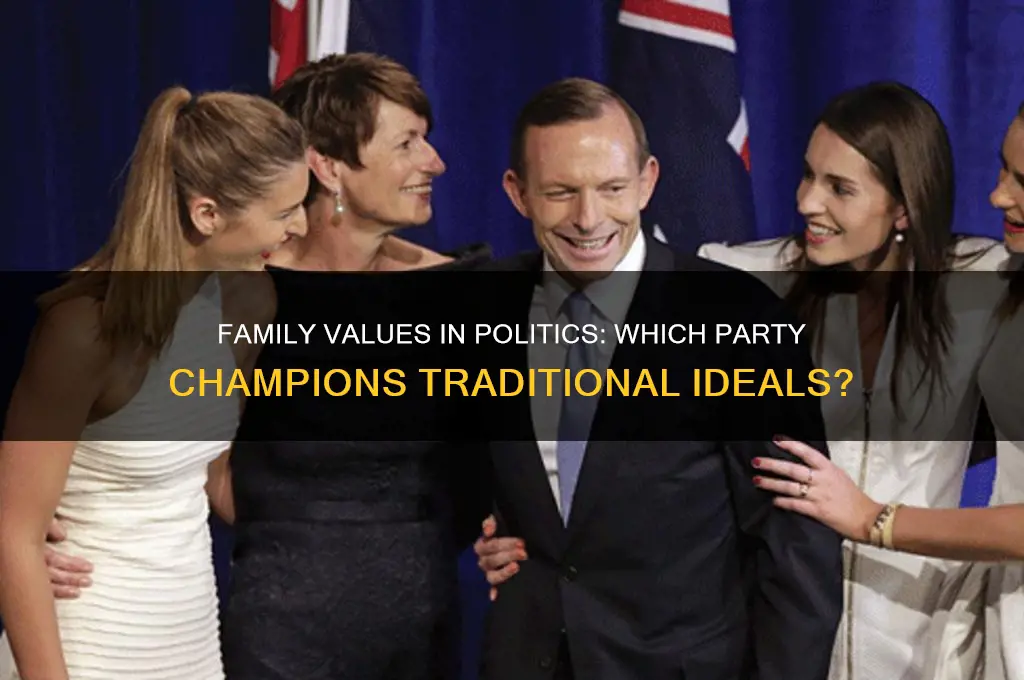 which political party emphasizes family values