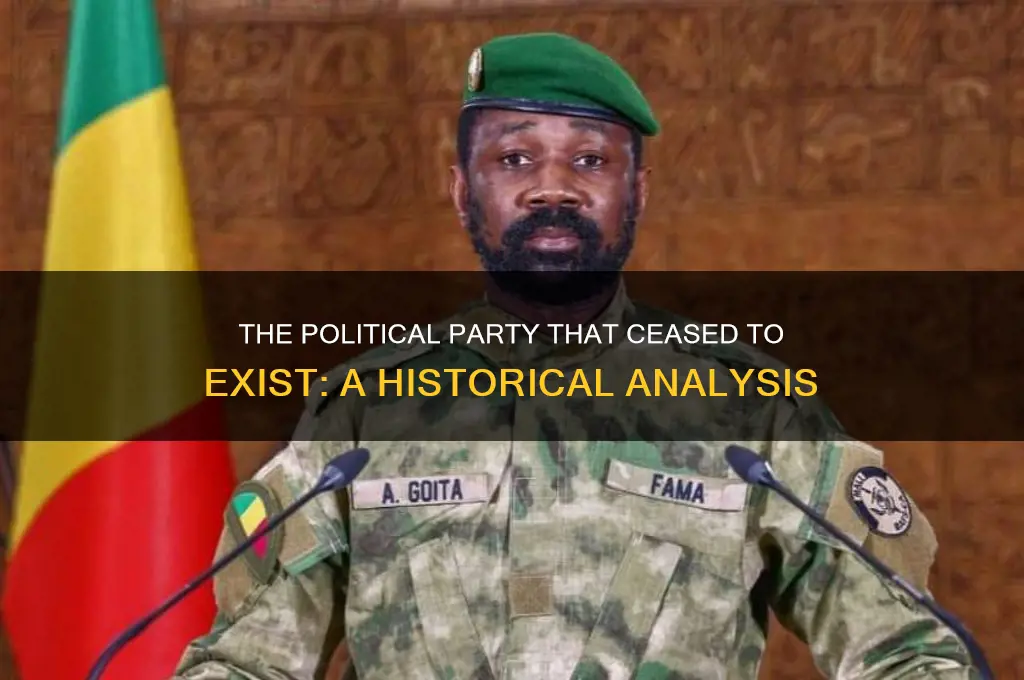 which political party ended at the conclusion