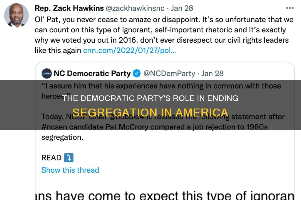 which political party ended segregation