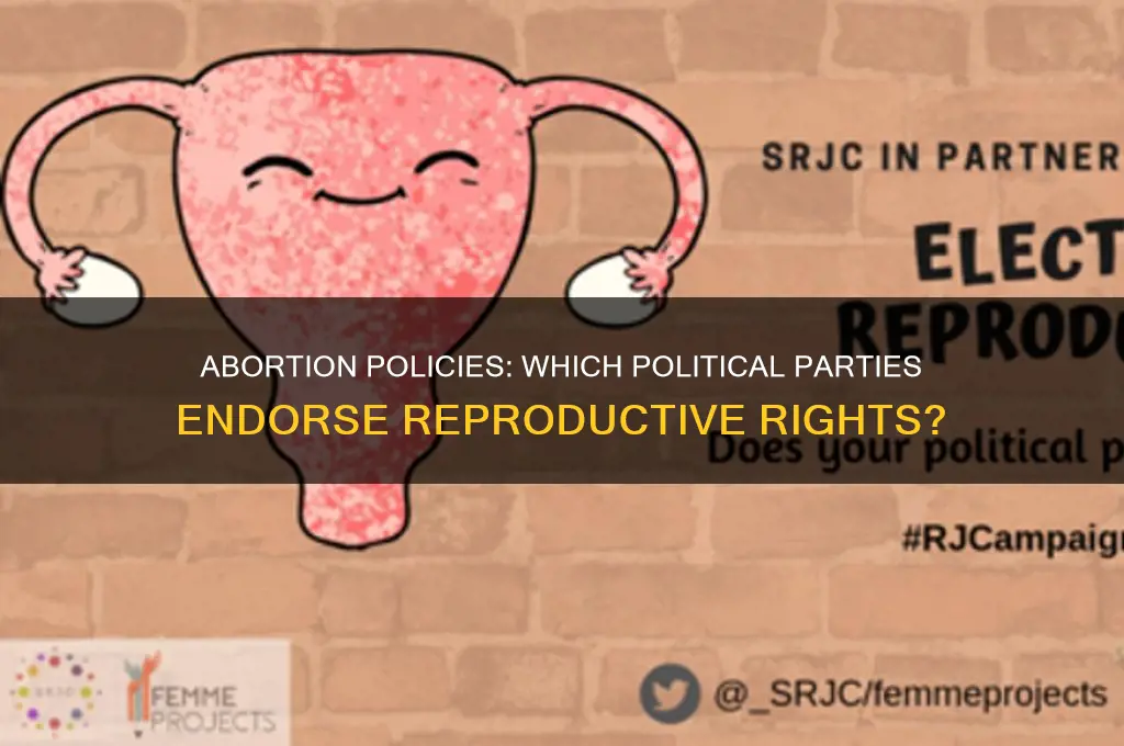 which political party endorse is abortion
