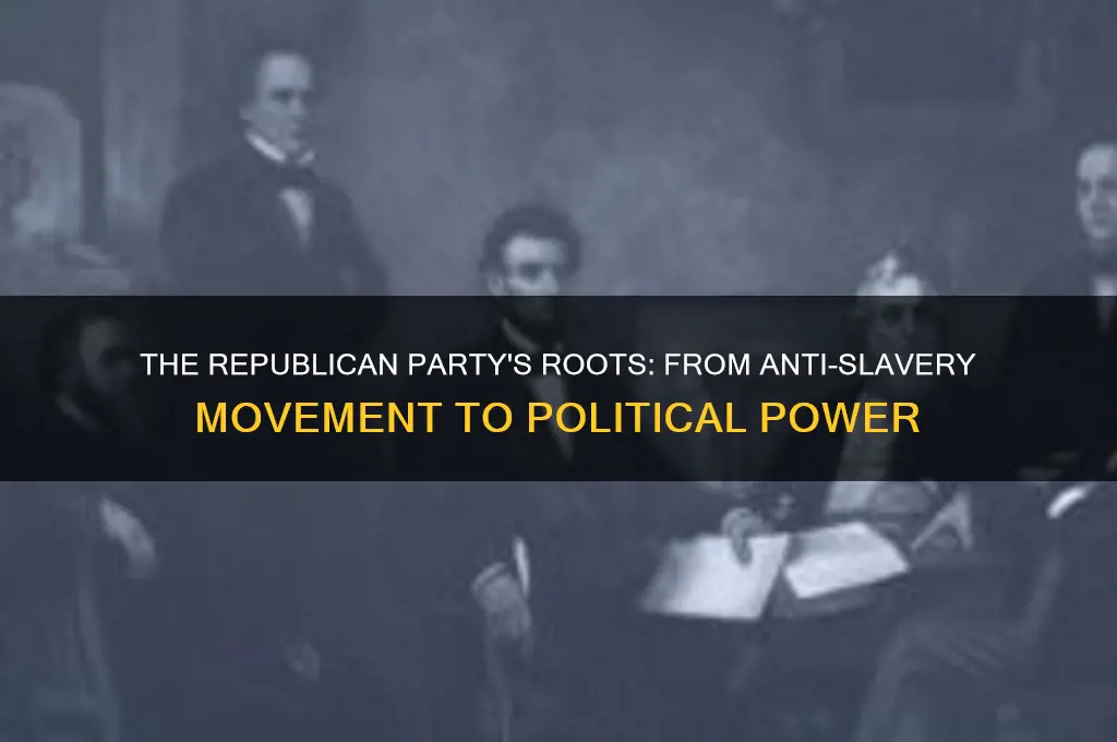 which political party evolved from the anti slavery