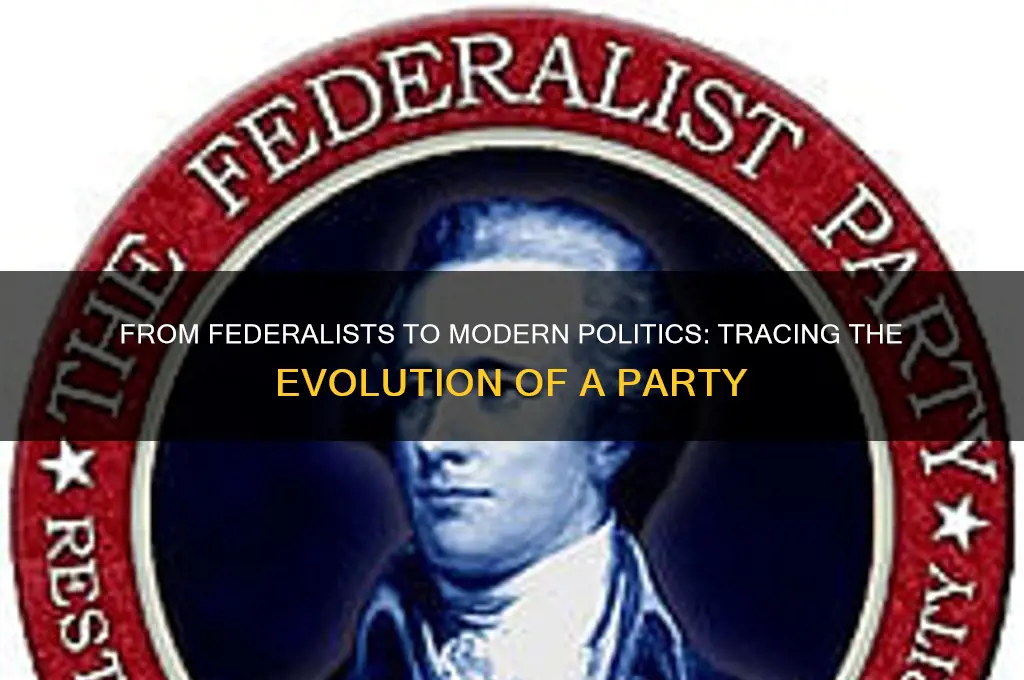 which political party evolved from the federalists