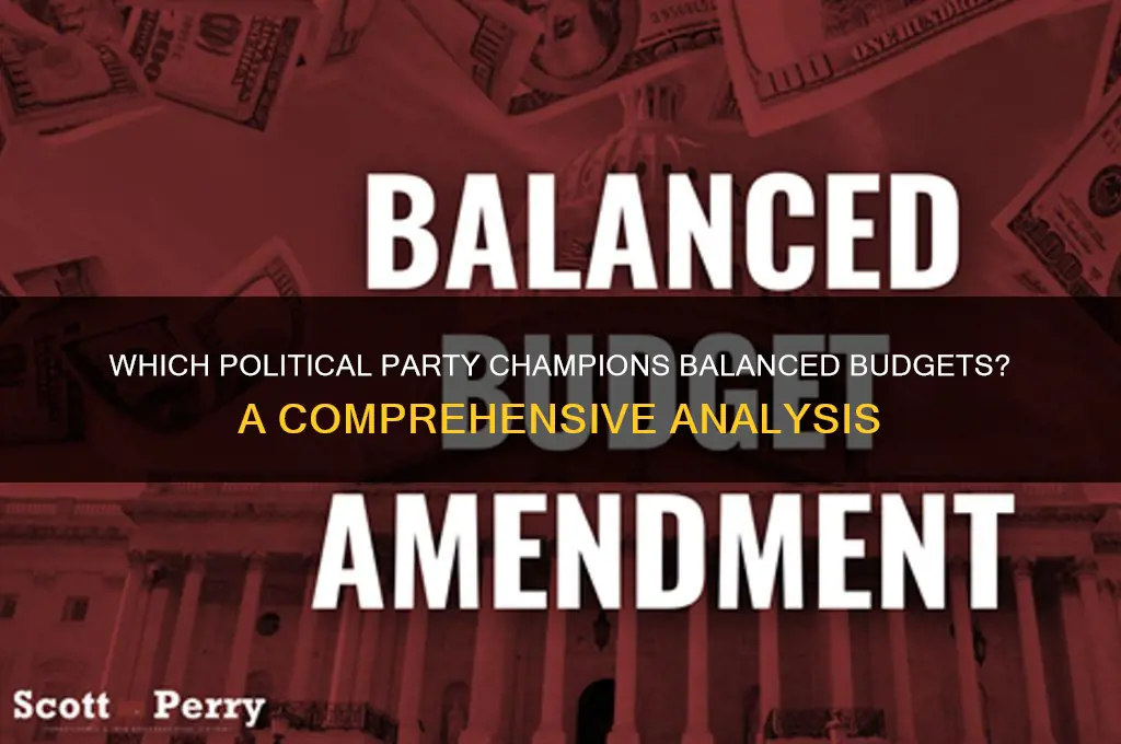 which political party favors a balanced budget