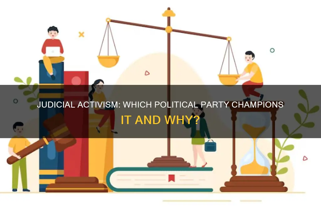 which political party favors judicial activism