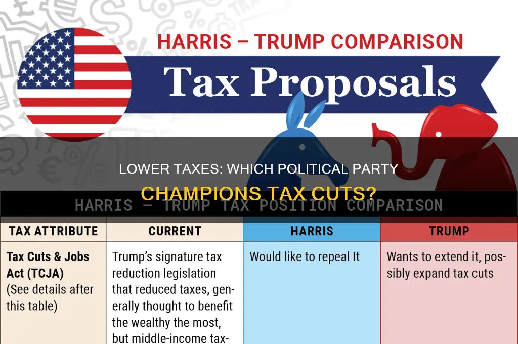 which political party favors lower taxes