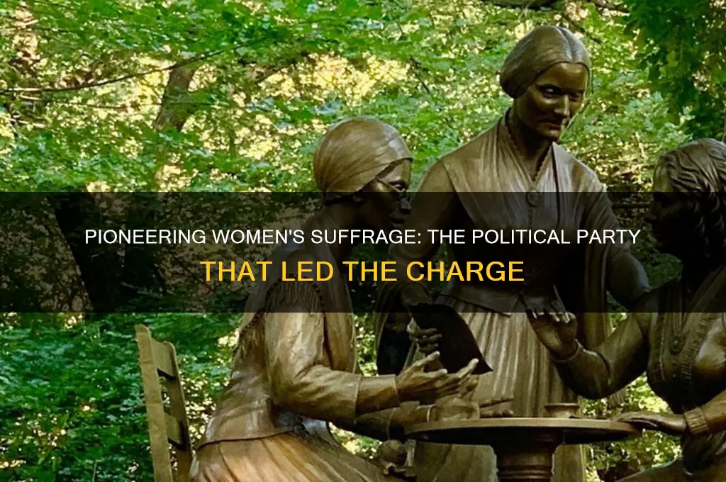which political party first embraced the cause of women