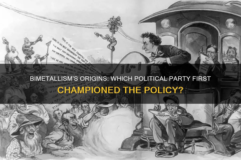 which political party first proposed bimetallism