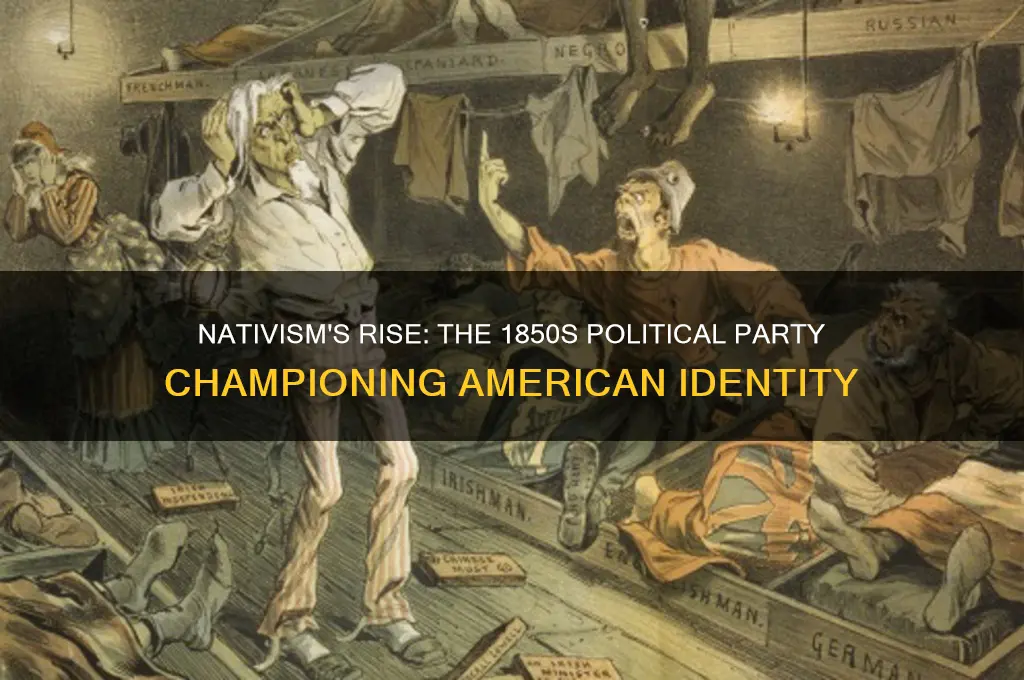 which political party focused on nativism in the 1850s