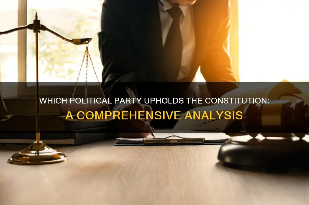 which political party follows the constitution