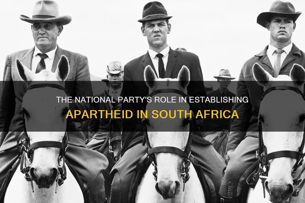 which political party formally introduced apartheid in south africa