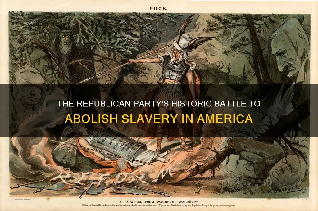 which political party fought to end slavery