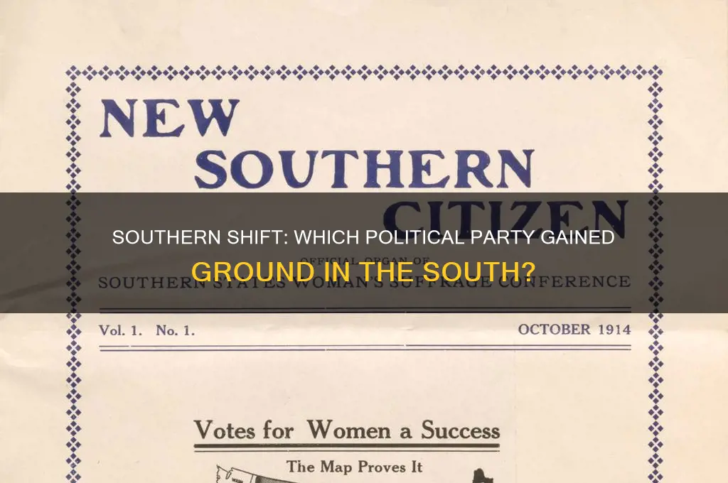 which political party gained in the south