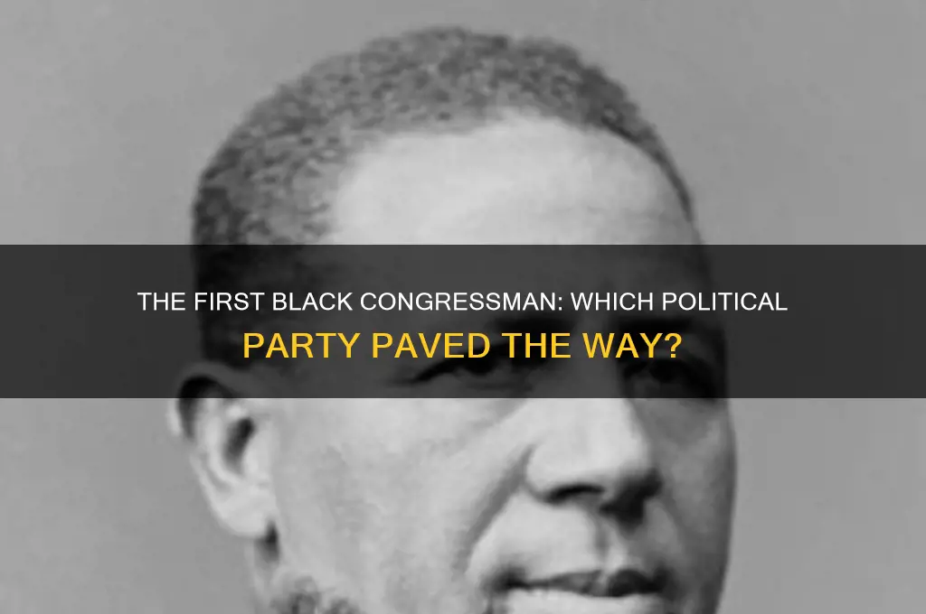 which political party had the first black congressman