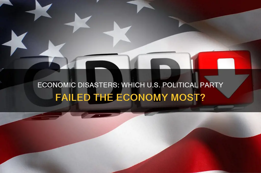which political party had the worst economies in american history
