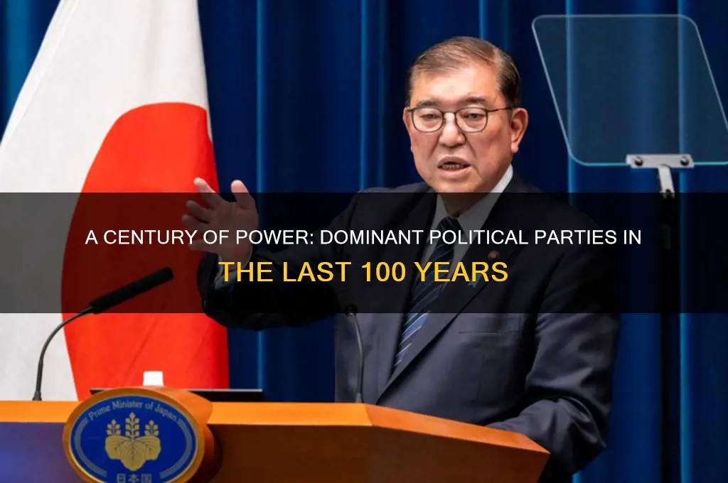 which political party has controlled more over last 100 years