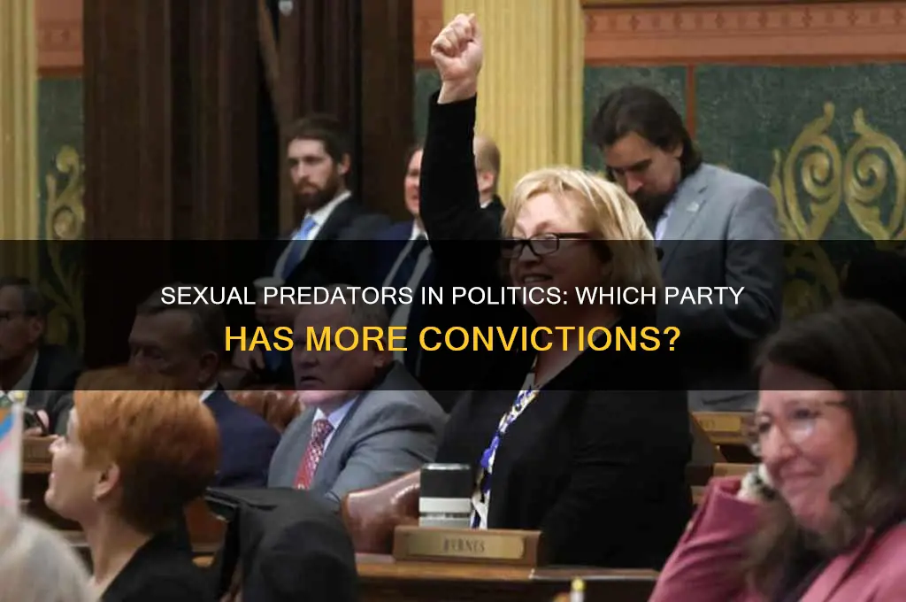 which political party has had more convicted sexual predators
