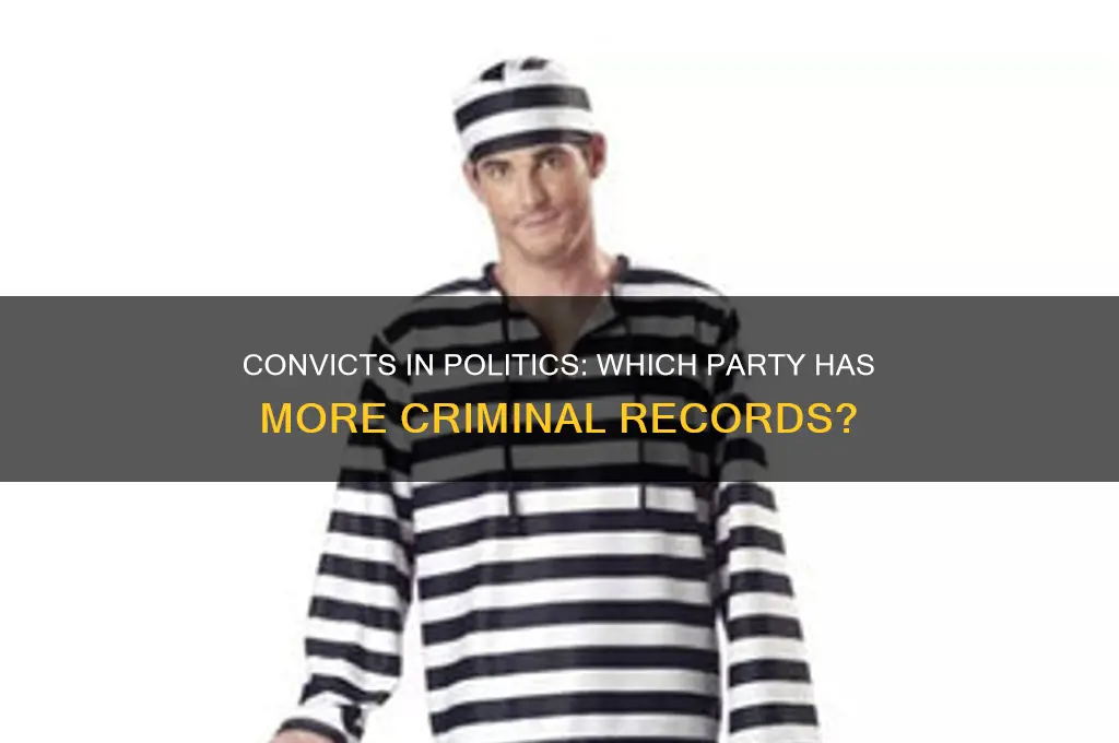 which political party has had more convicts