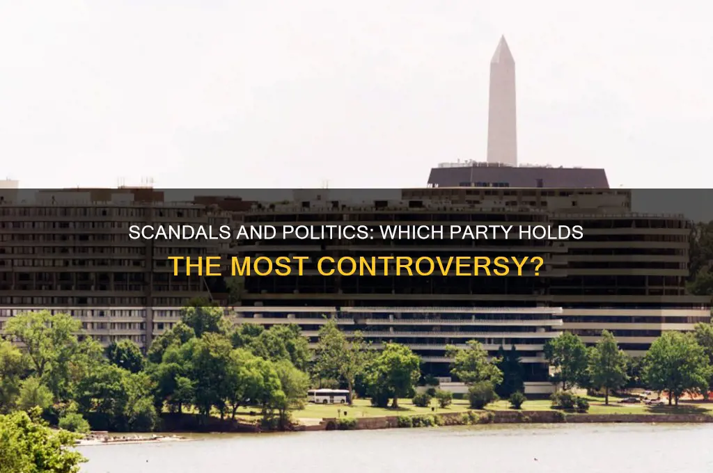which political party has had the most scandals