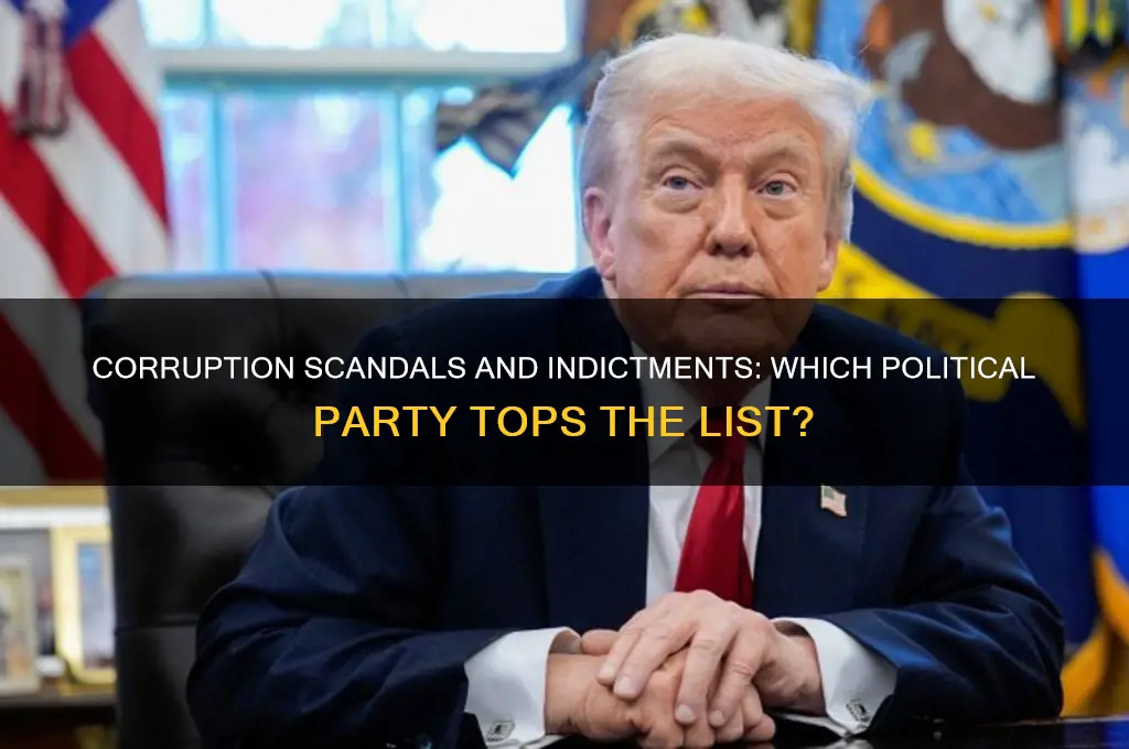 which political party has seen more corruption scandal and indictments