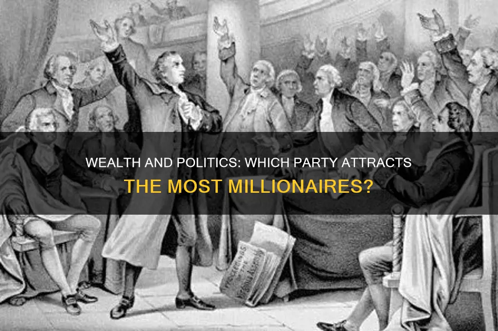 which political party has the most millionaires and billionaires