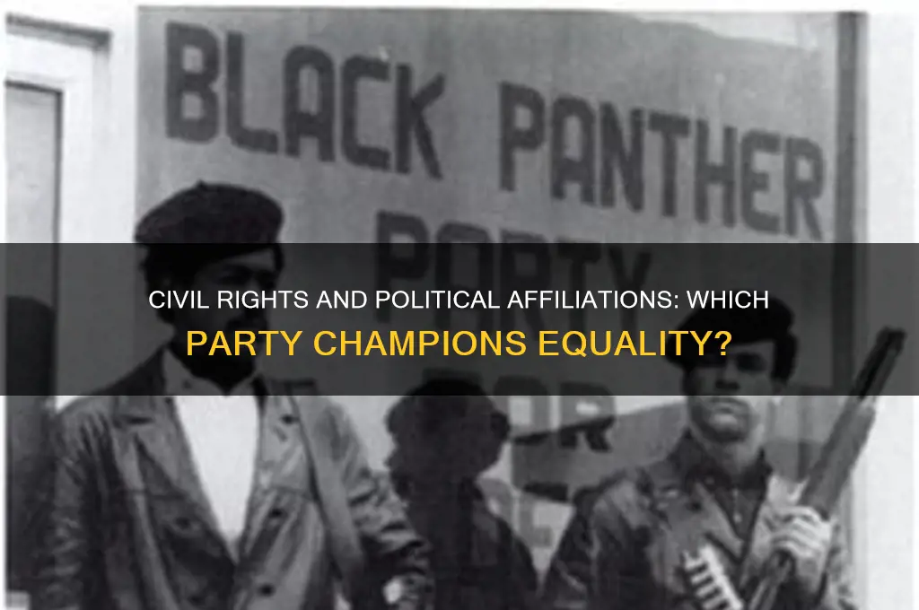 which political party is affiliated with civil rights