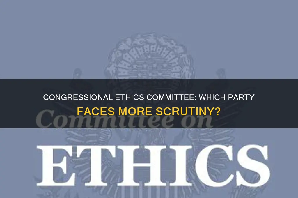 which political party is before congressional ethics committee more often