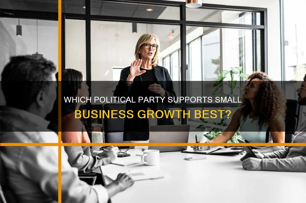 which political party is better for small business