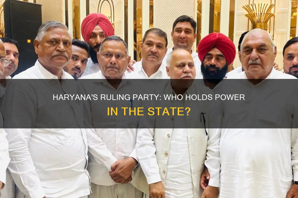 which political party is currently in power in haryana