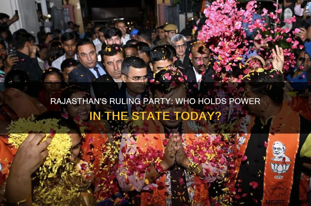 which political party is currently in power in rajasthan