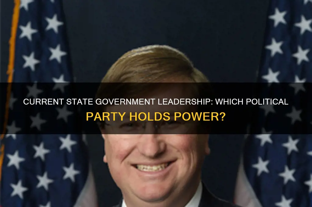 which political party is currently in power in state government
