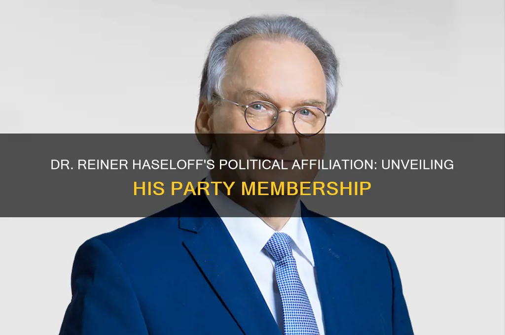 which political party is dr reiner haseloff