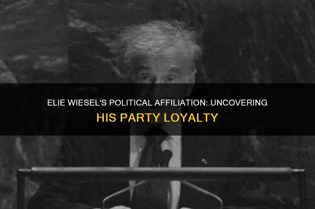 which political party is elie weisel