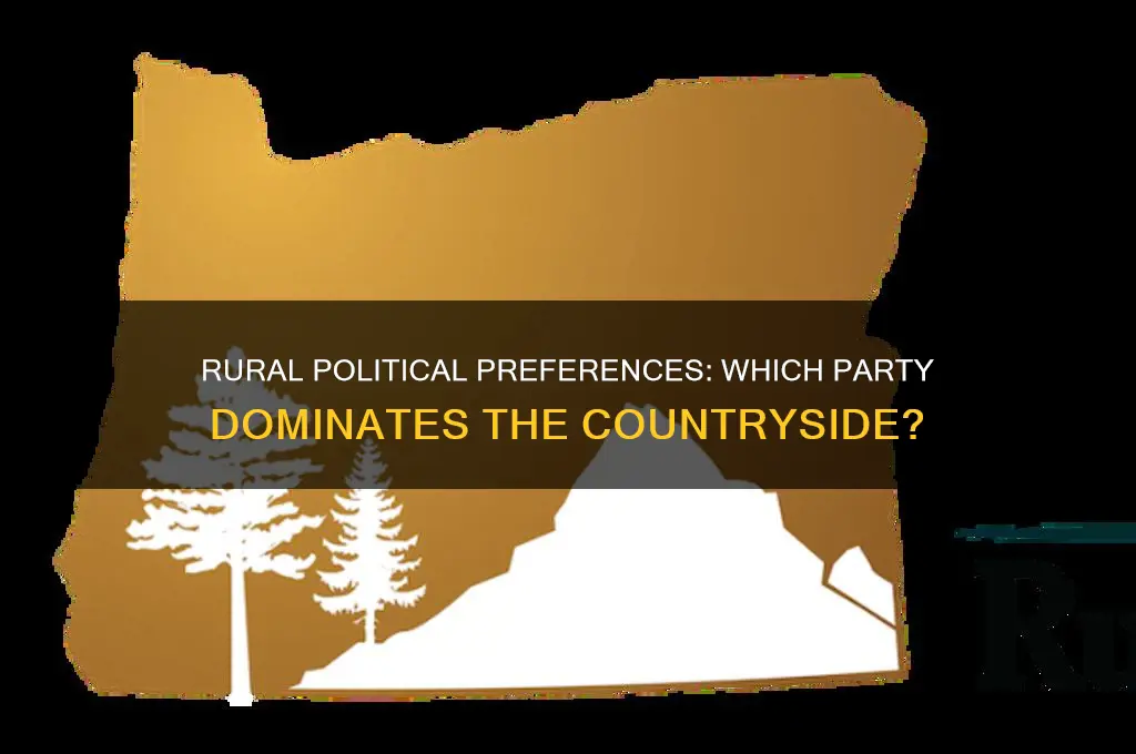 which political party is favored in rural areas