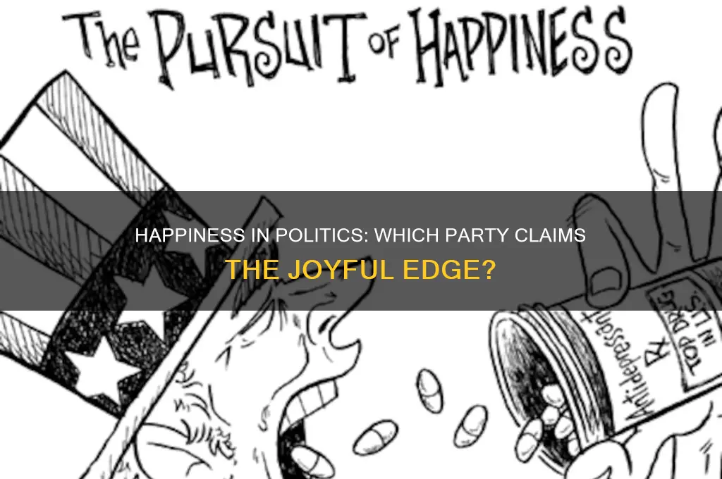 which political party is happier
