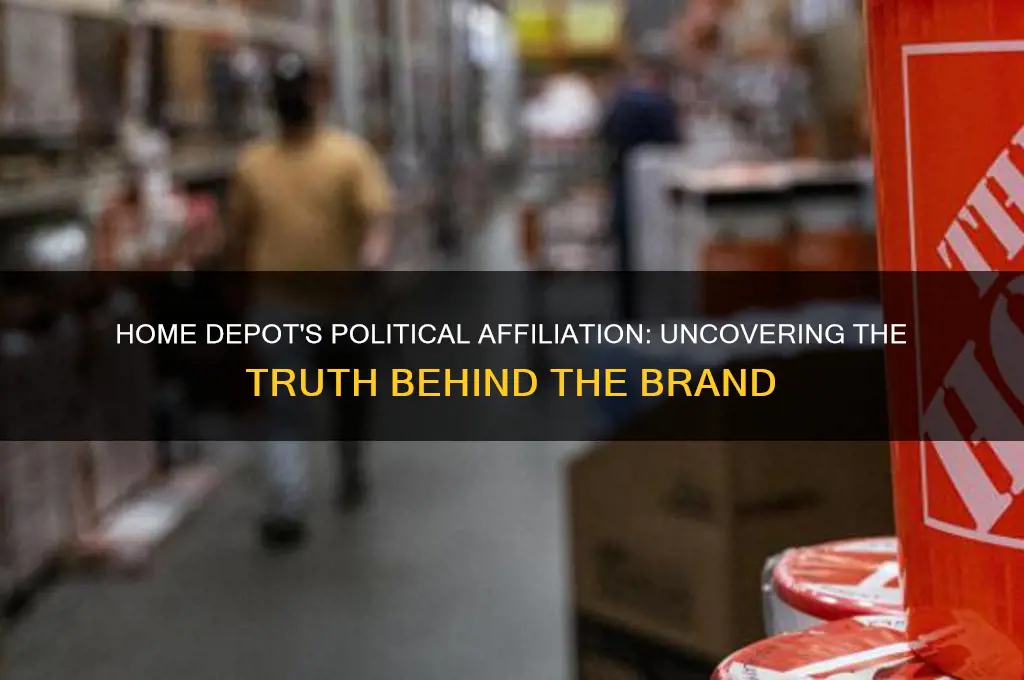 which political party is homedepot affiliated with