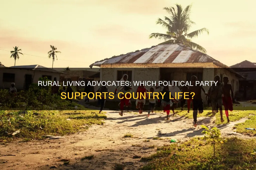 which political party is in favor of rural living