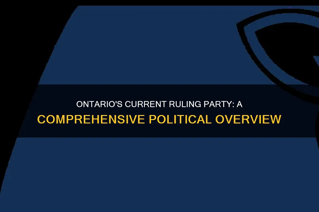 which political party is in power in ontario