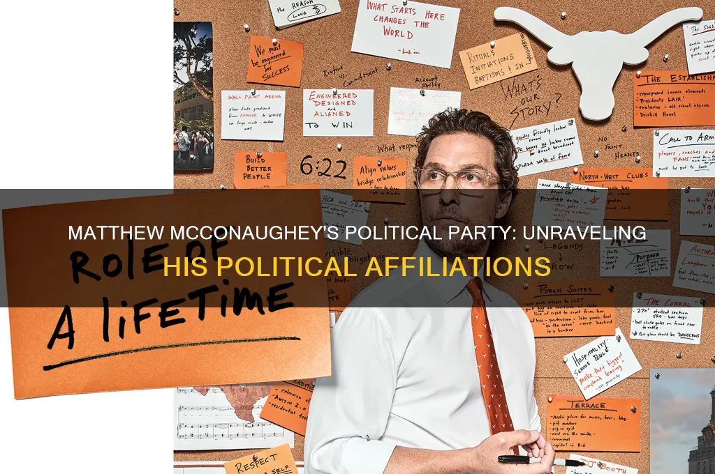 which political party is matthew mcconaughey
