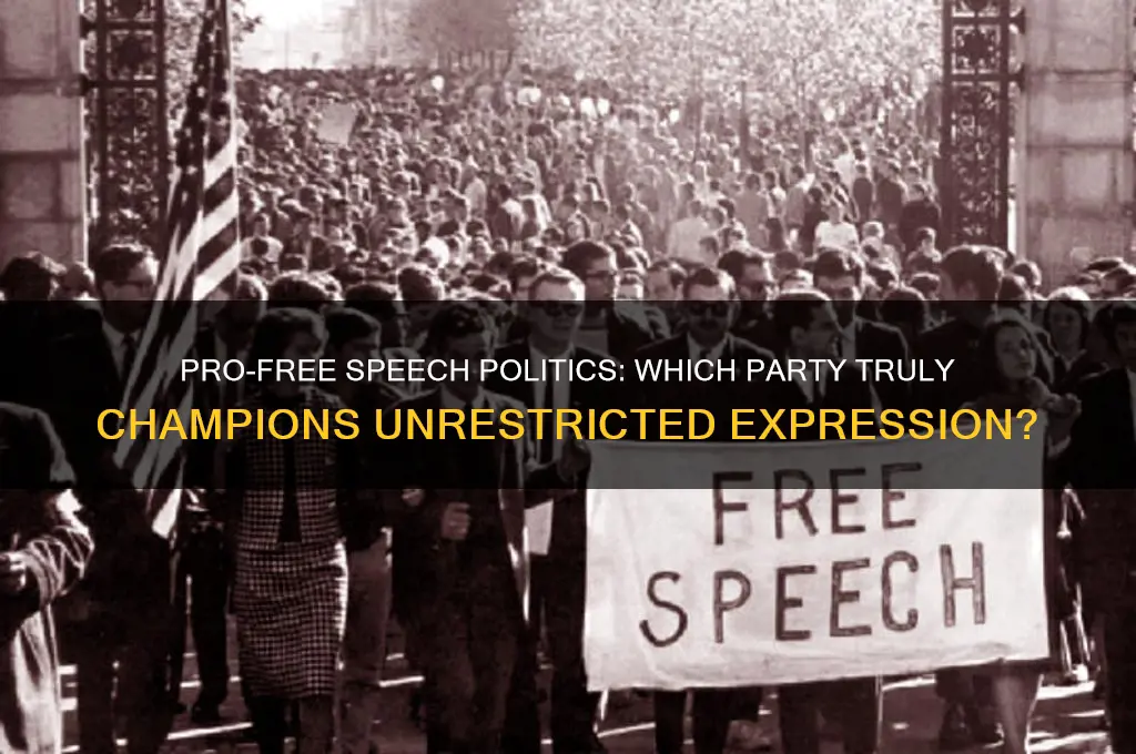 which political party is pro free speech