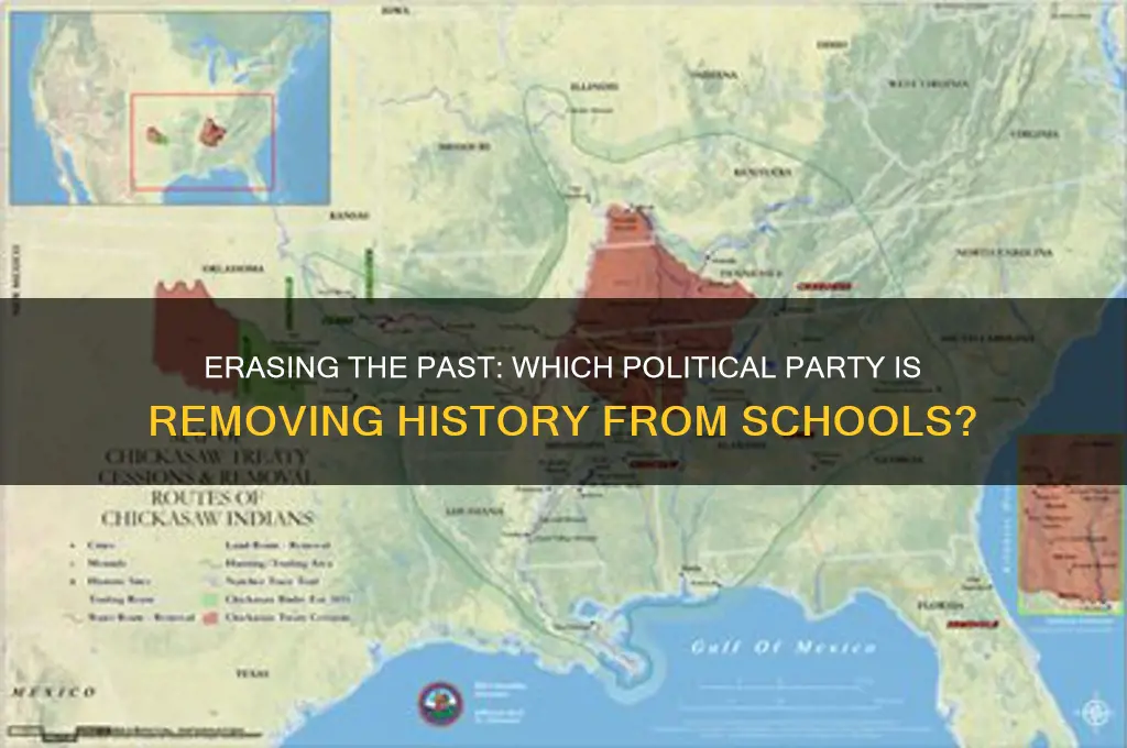 which political party is removing history from schools
