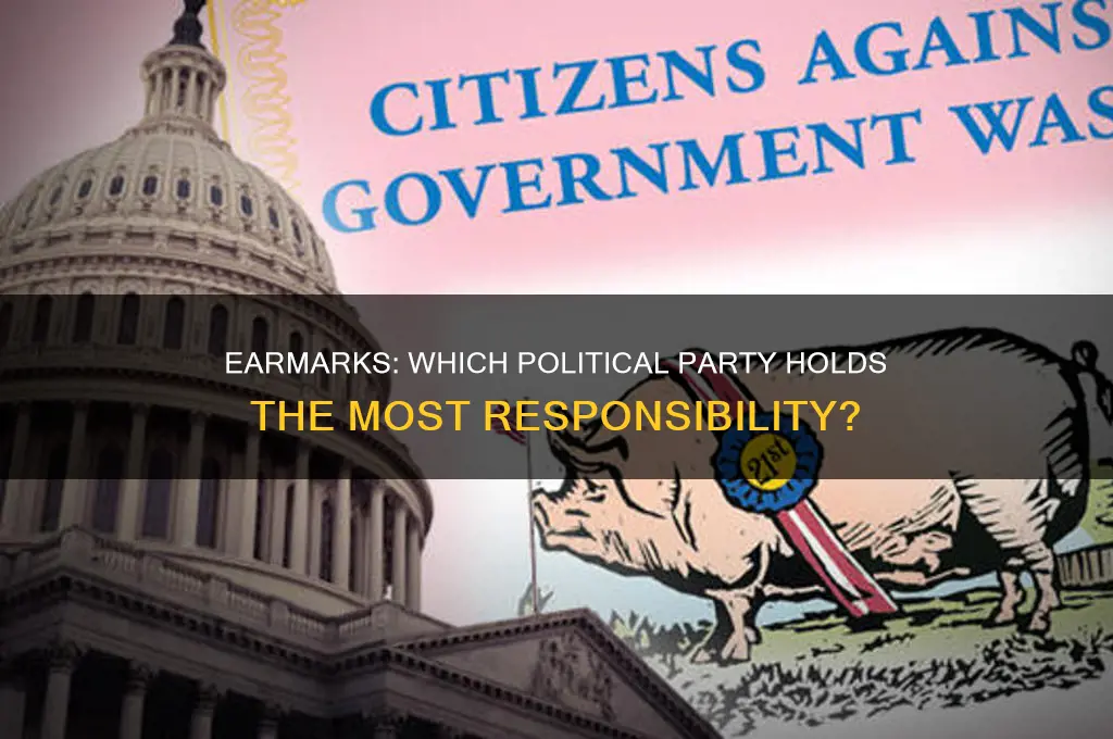 which political party is responsible for earmarks
