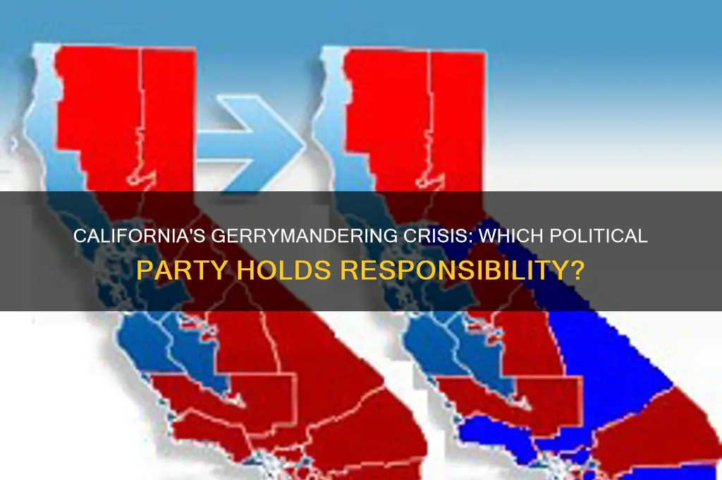 which political party is responsible for gerrymandering in california