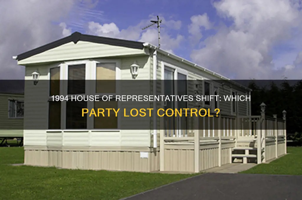 which political party lost the house of representatives in 1994