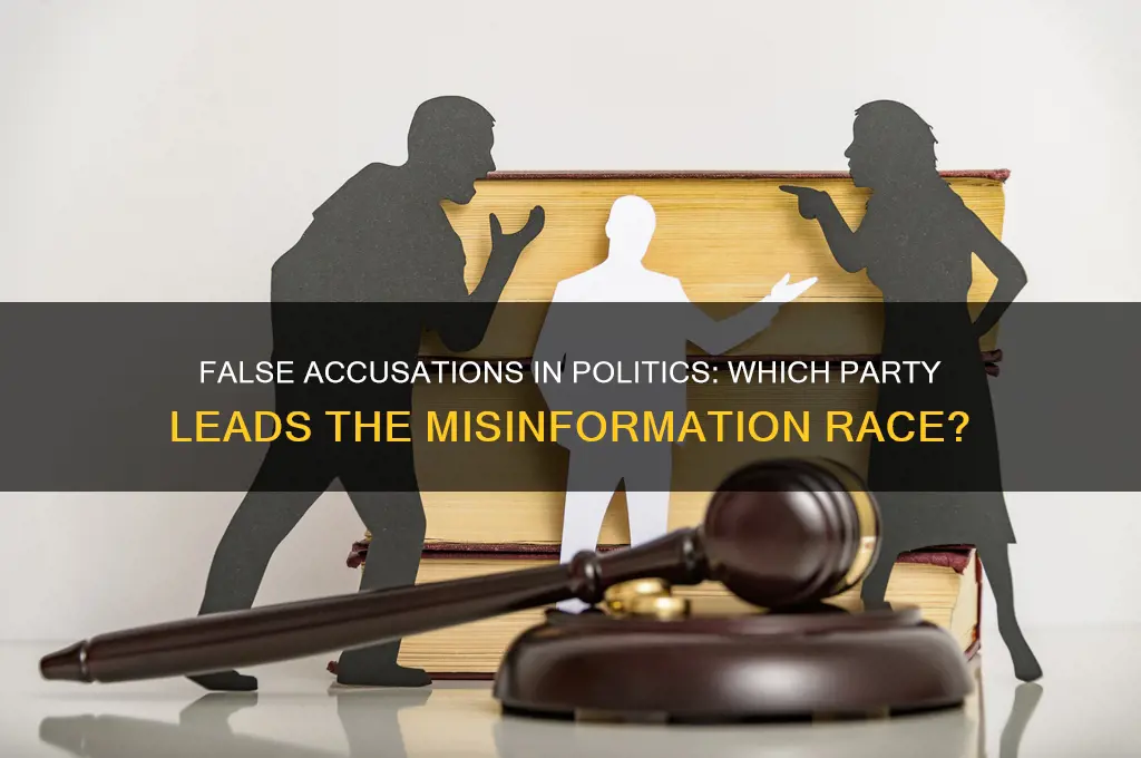 which political party makes the most false accusations