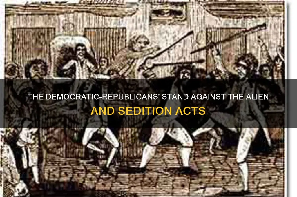 which political party opposed the alien and sediation acts