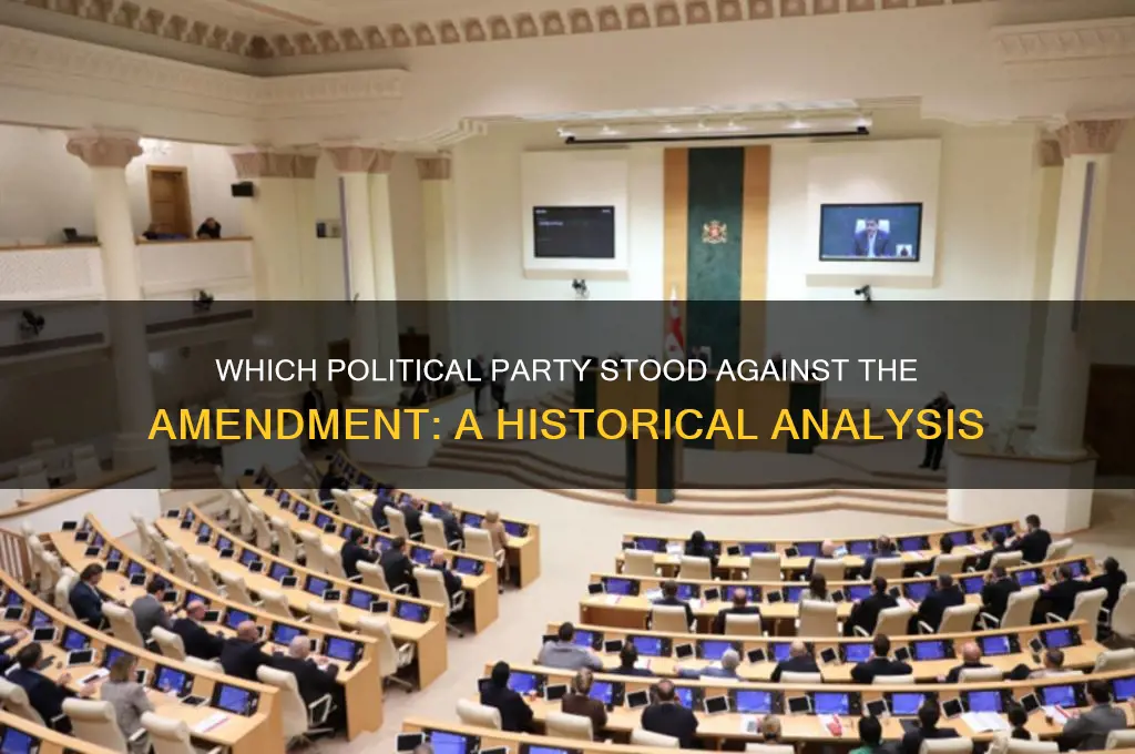which political party opposed the amendment
