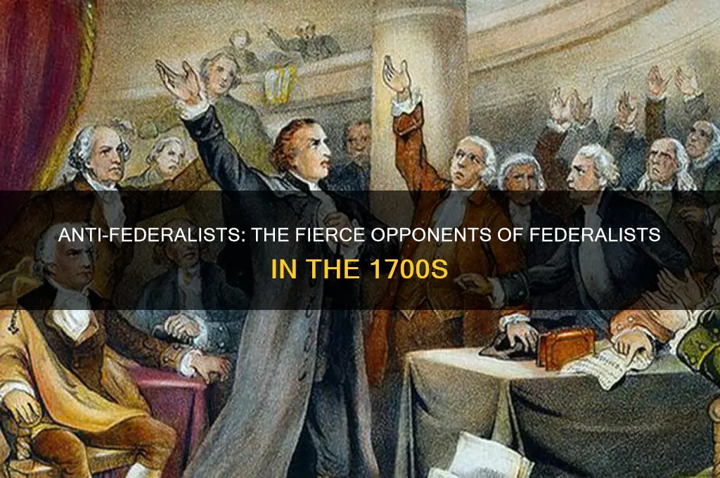 which political party opposed the federalists during the late 1700s
