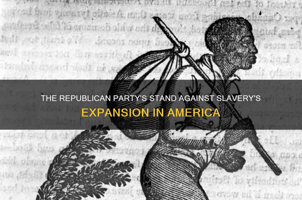 which political party opposed the spread of slavery apex